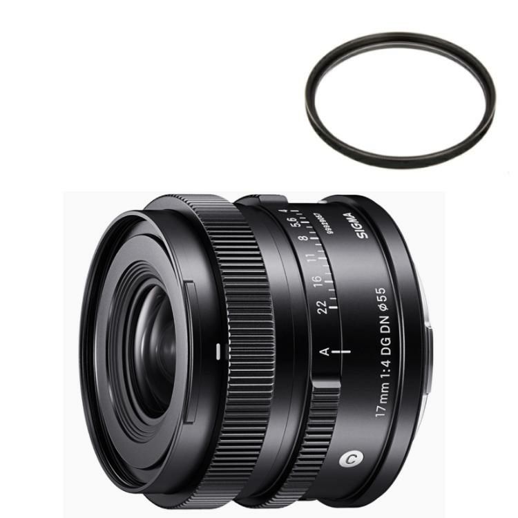 レビューでレンズキャッププレゼント  レンズ保護フィルター付 シグマ 17mm F/4 DG DN C  ソニーEマウント用