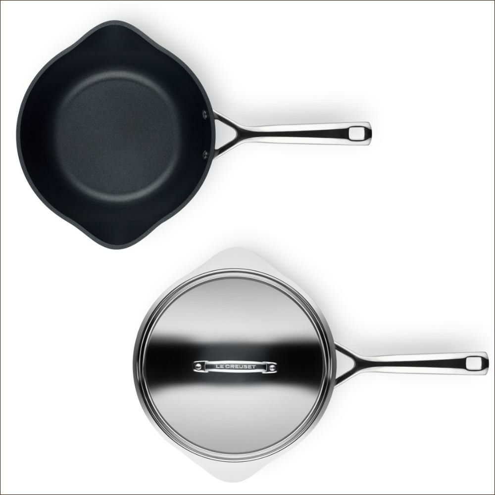 ル・クルーゼ TNS シェフズパン・ダブルスパウト 24cm NC  フタ付き  ルクルーゼ lecreuset 深型 フライパン ノンスティック加工 直火 IH オーブン対応 食洗機対応