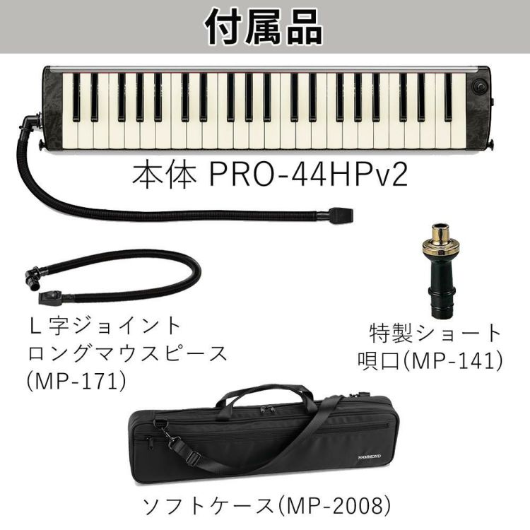 ハモンド HAMMOND  PRO-44HPv2 鍵盤ハーモニカ マイク内蔵モデル アルト ラッピング不可