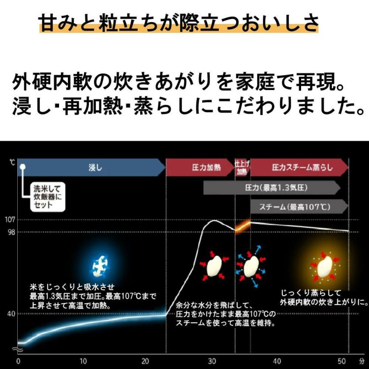 日立 炊飯器 ふっくら御膳 フロストホワイト RZ-V100FM W