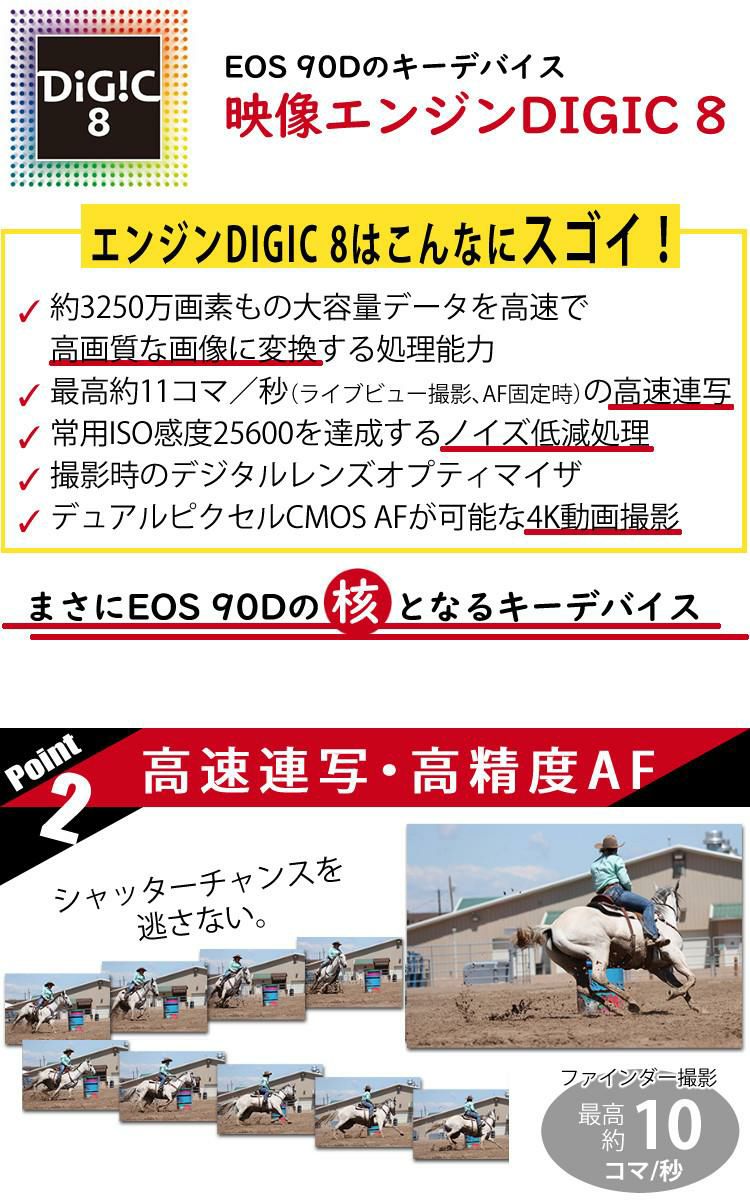 新品 キヤノン Canon  デジタル一眼レフカメラ EOS 90D デジタルカメラ 一眼レフ ミドルクラス 中級者向け 高画質 ハイアマチュア 女性 男性 ラッピング不可