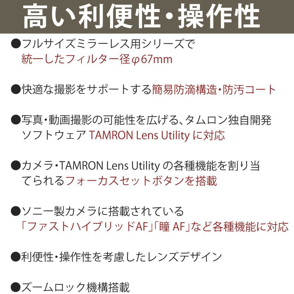 レビューでプレゼント タムロン 28-300mm F4-7.1 Di III VC VXD ソニーE用 A074S