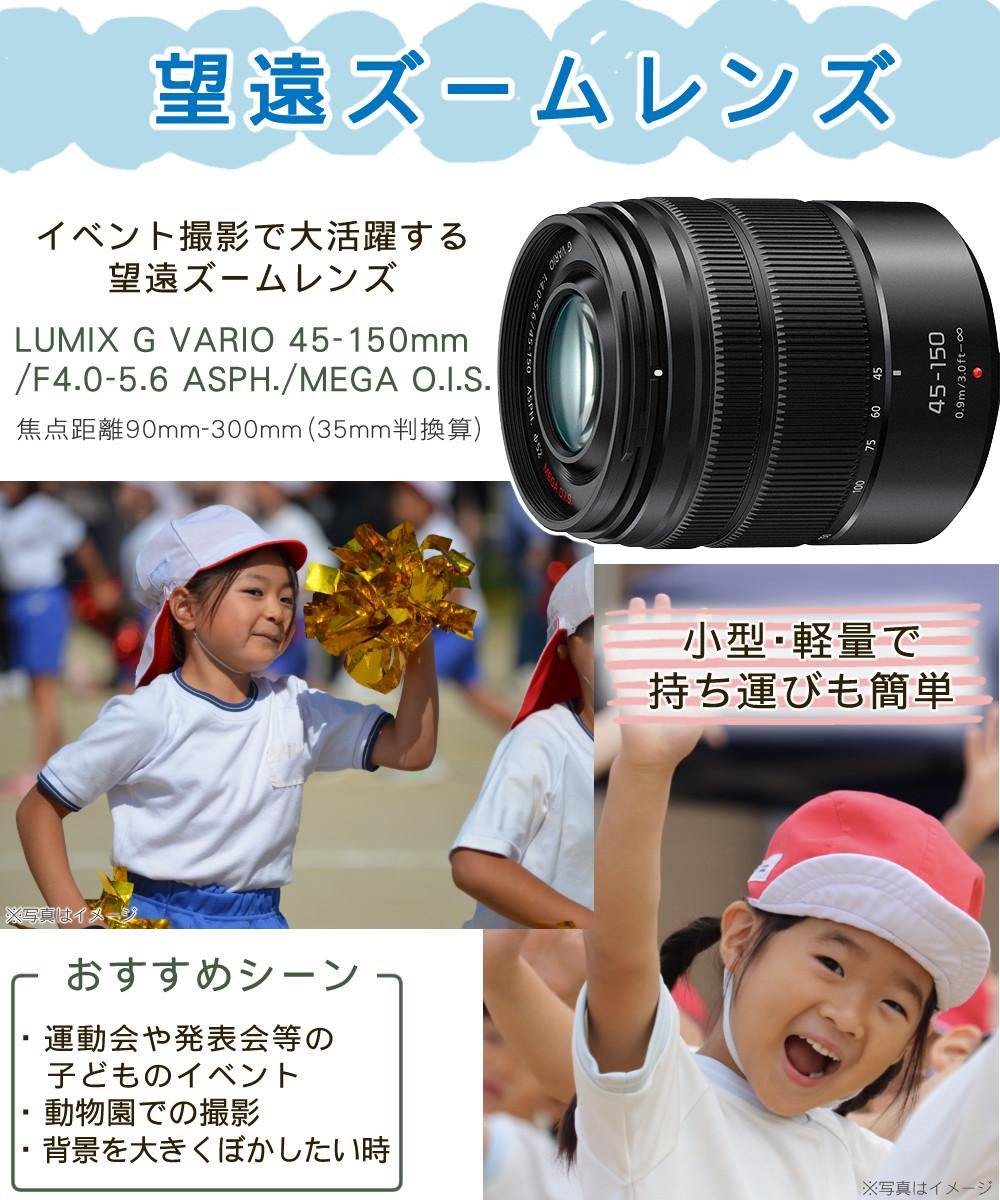 パナソニック ルミックス DC-G100DW-K ミラーレス一眼カメラ ダブルズームキット グリップ・SD・クロス等6点セット  ラッピング不可