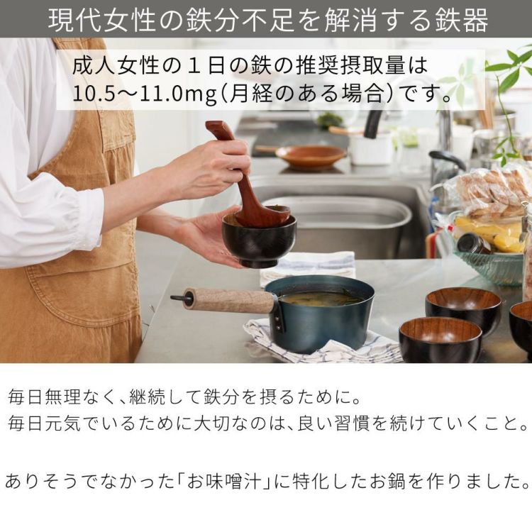 ふきん付  藤田金属 鉄フライパン 5/31 今日を元気にするお味噌汁パン IH対応 ガス火 鉄器  鉄分補給 ラッピング不可