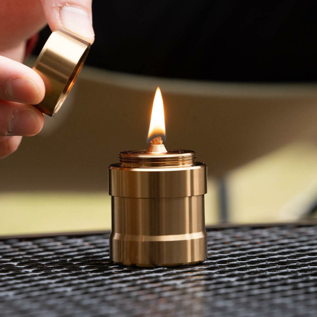 キャプテンスタッグ CS オイルランプ ショート UK-518 ＆ランタン用パラフィンオイル 500ml イエロー  セット ラッピング不可