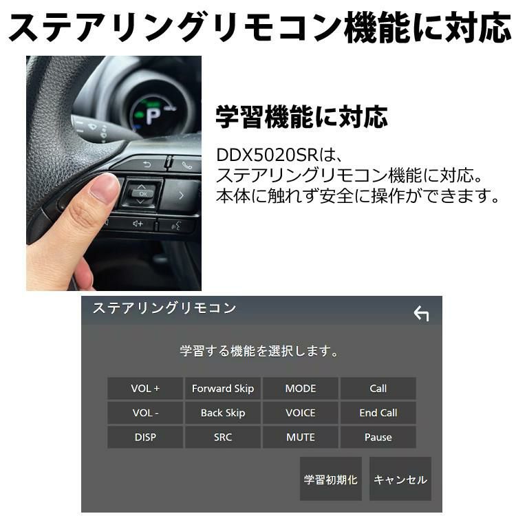 ケンウッド DDX5020SR  DDX-5020SR  ディスプレーオーディオ ステアリングリモコン対応 KENWOOD
