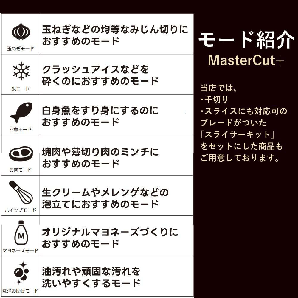 山本電気 フードプロセッサー マルチスピードミキサー Master Cut＋マスターカットプラス YE-MM24A-WH ホワイト