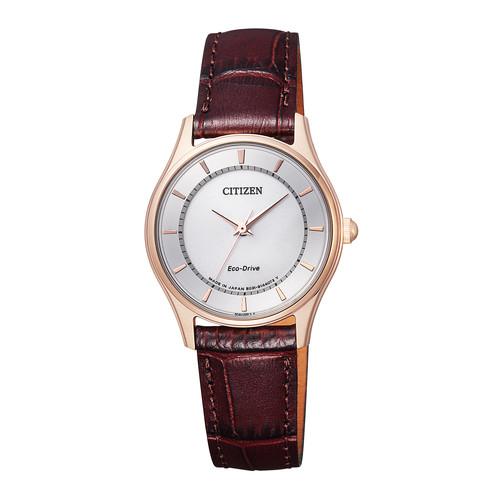 国内正規品 CITIZEN シチズン  腕時計 シチズンコレクション レディース ペアモデル EM0402-05A 牛革バンド ソーラー アナログ