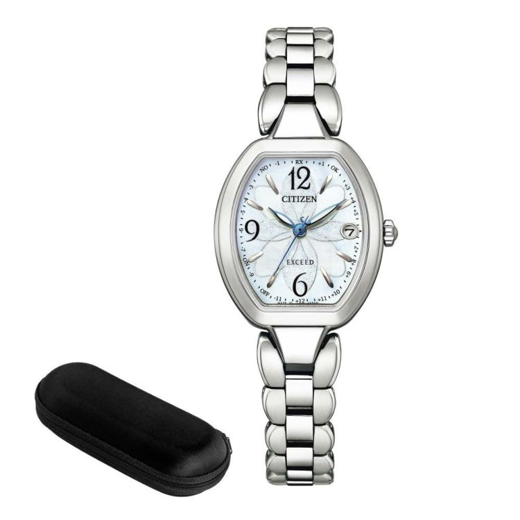 時計ケース付  シチズン CITIZEN 腕時計 ES9480-56W エクシード レディース エコ・ドライブ フラワーバンドトノー  国内正規品