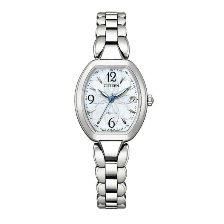 時計ケース付  シチズン CITIZEN 腕時計 ES9480-56W エクシード レディース エコ・ドライブ フラワーバンドトノー  国内正規品