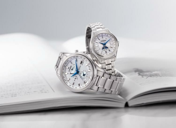 丸型時計ケース付 シチズン CITIZEN 腕時計 AT9130-69W エクシード EXCEED メンズ 45周年記念 ペアモデル ソーラー電波 チタン 国内正規品