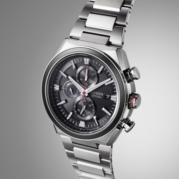 丸型時計ケース付  シチズン CITIZEN 腕時計 CA0836-68E アテッサ ATTESA メンズ ACT Line EcoChrono ソーラー 多針アナログ チタンバンド 国内正規品