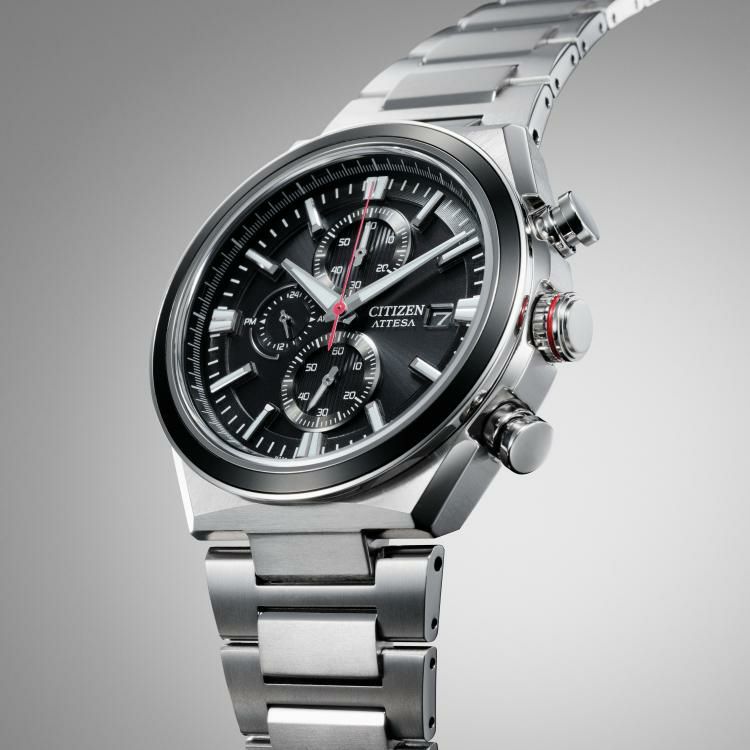 丸型時計ケース付  シチズン CITIZEN 腕時計 CA0836-68E アテッサ ATTESA メンズ ACT Line EcoChrono ソーラー 多針アナログ チタンバンド 国内正規品