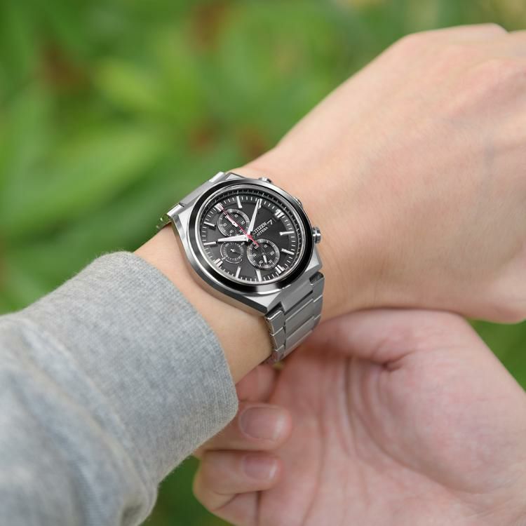 丸型時計ケース付  シチズン CITIZEN 腕時計 CA0836-68E アテッサ ATTESA メンズ ACT Line EcoChrono ソーラー 多針アナログ チタンバンド 国内正規品