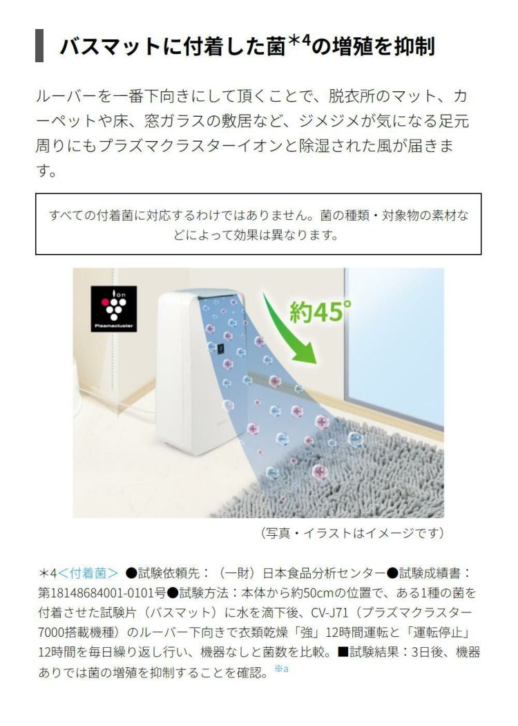シャープ 衣類乾燥除湿機 CV-R71-W ホワイト 衣類乾燥 除湿機 SHARP プラズマクラスター