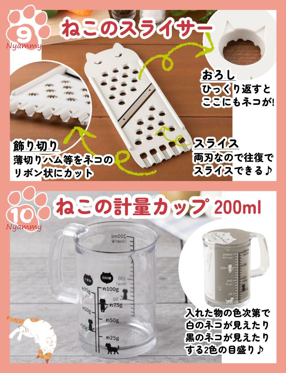 貝印 Nyammy ニャミー ねこのキッチンツール 10点セット ウォームグレー 三徳 まな板 ピーラー フライパン ラッピング不可