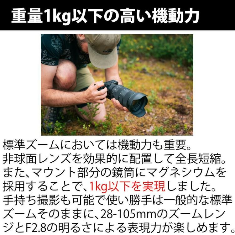 レビューでプレゼント シグマ 28-105mm F2.8 DG DN A  ソニーEマウント用