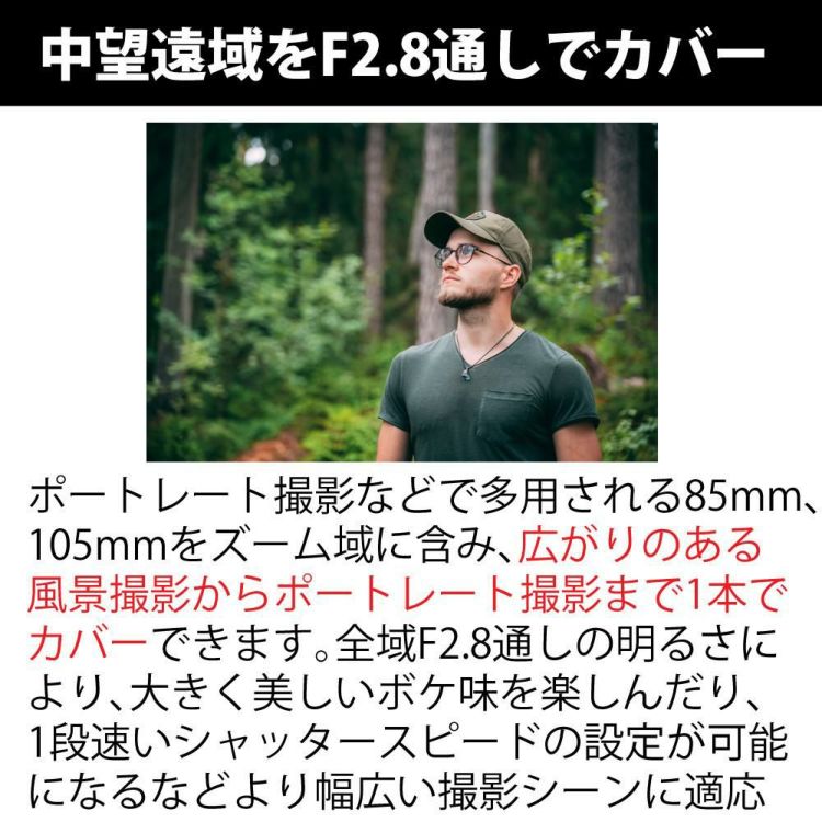 レビューでプレゼント  レンズ保護フィルター付 シグマ 28-105mm F2.8 DG DN A  ソニーEマウント用