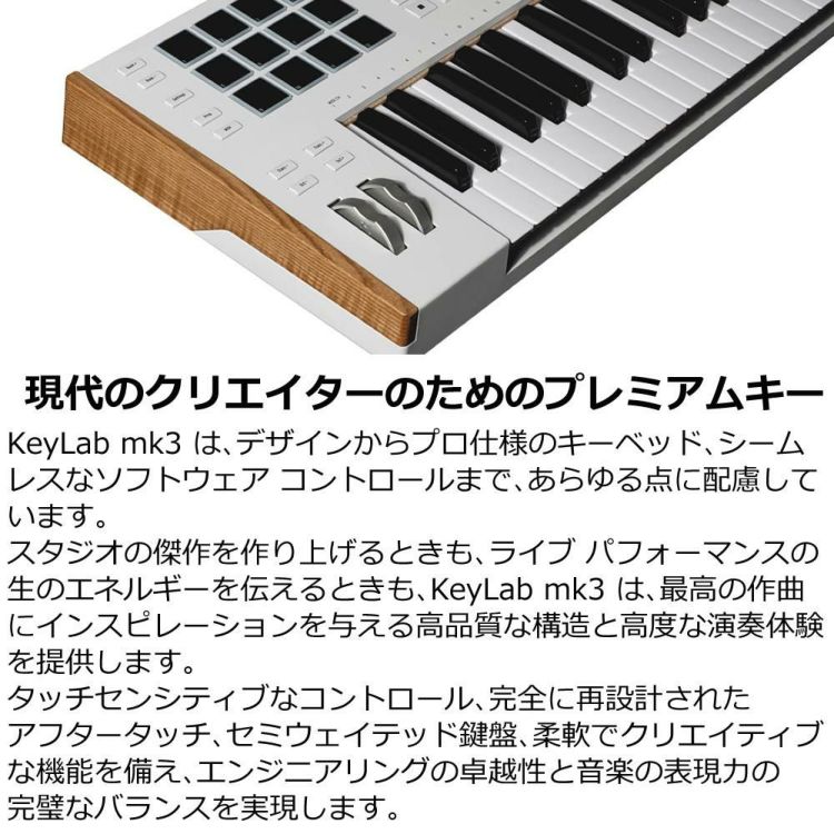 ARTURIA MIDI キーボード コントローラー  KEYLAB MK3 49BK ブラック 49鍵 ラッピング不可