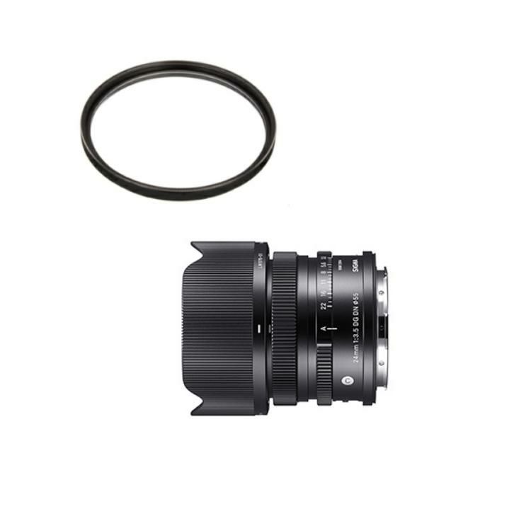 レビューでレンズキャッププレゼント カメララッププレゼント！ シグマ 24mm F3.5 DG DN  C  ソニーE＆フィルターセット