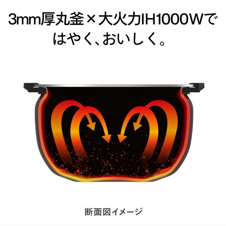 2024年モデル  3合炊き ツインバード RM-D793W ホワイト 3合IH炊飯器 北海道米付き 2点セット  ラッピング不可