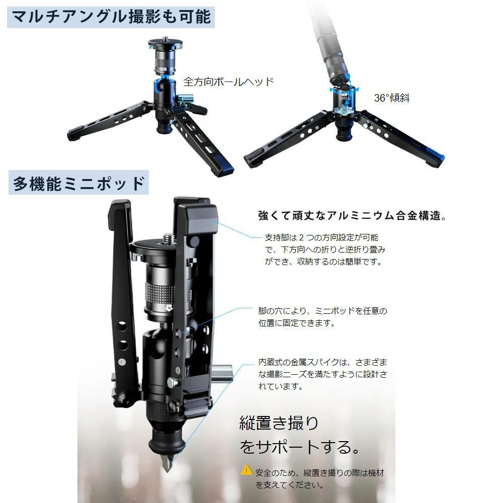 SIRUI シルイ 一脚 SVM-145 ラピッドシステム カメラ用 最大145cm カーボンファイバー 三脚 軽量 クロス付  ラッピング不可