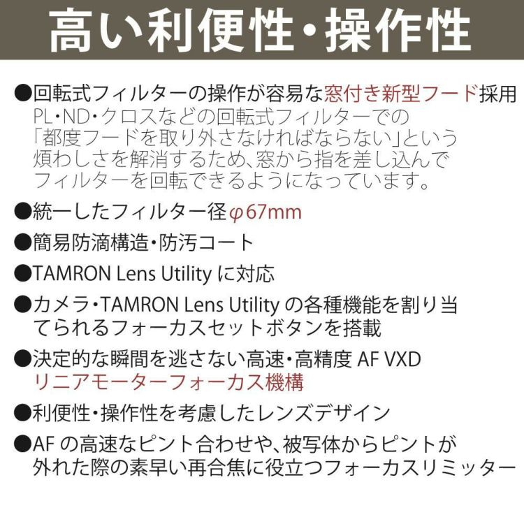 レビューでプレゼント  レンズ保護フィルター付 タムロン 90mm F2.8 Di III MACRO VXD ソニーE用 F072S