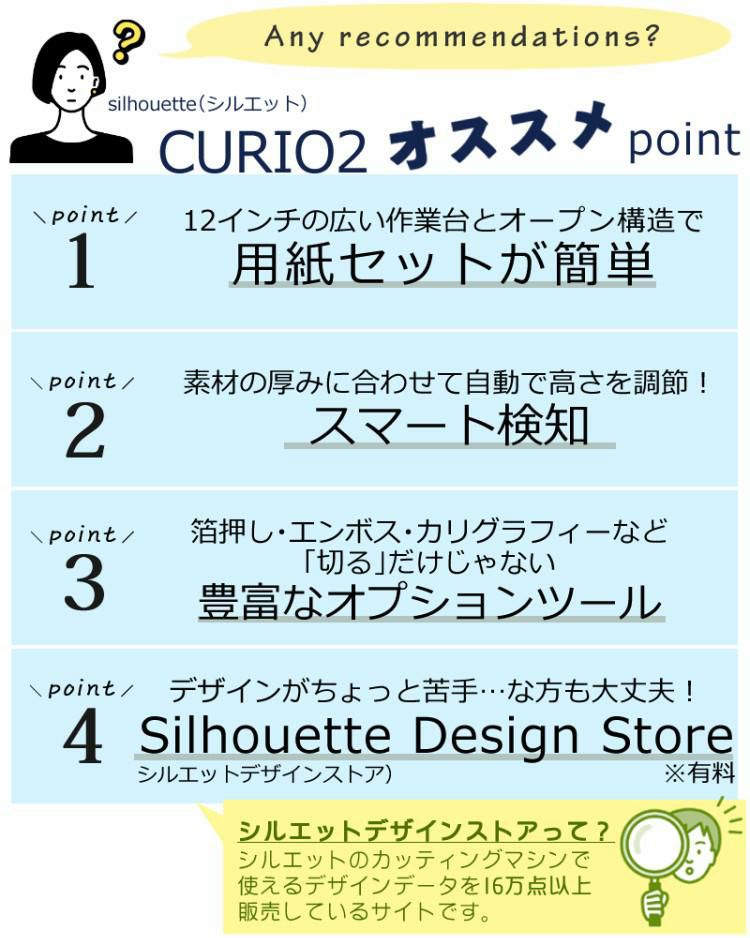 訳あり品 未開封・箱潰れあり  シルエットジャパン カッティングマシン キュリオ2 CURIO2  SILH-CURIO-2-J  ラッピング不可