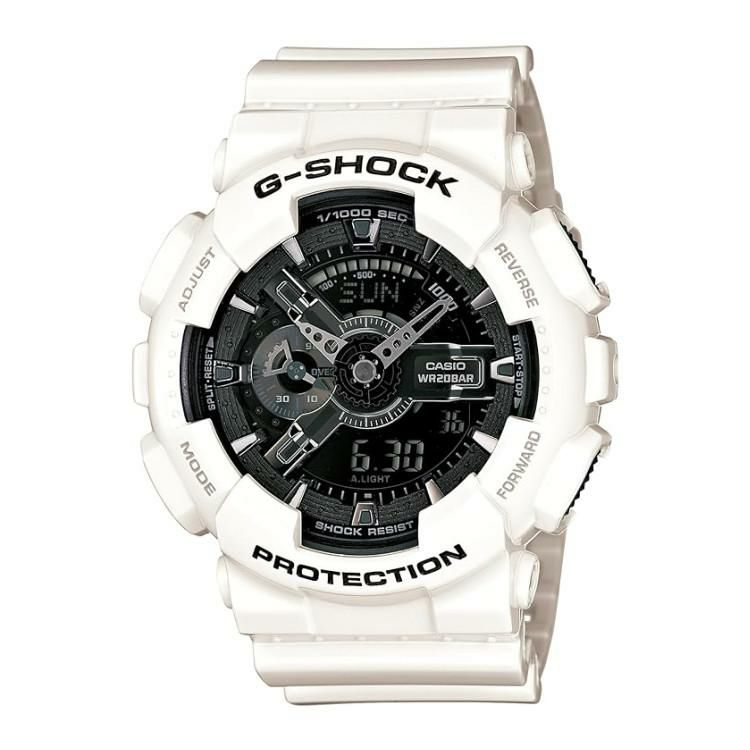 国内正規品 CASIO カシオ G-SHOCK Gショック GA-110GW-7AJF GA110GW7AJF ホワイト＆ブラック 腕時計 メンズ アナデジ