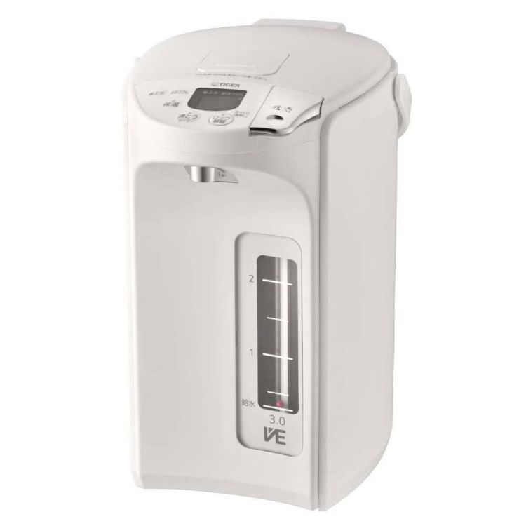 容量3.0L タイガー魔法瓶 蒸気レスVE電気まほうびん とく子さん PIP-G300WE アーバンホワイト 洗浄用クエン酸＆ふきんセット  ラッピング不可