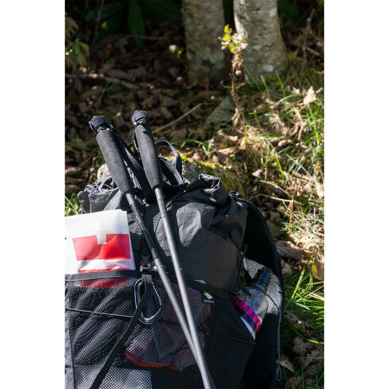 エバニュー トレッキングポール EBH507 M スティック CFRP 110cm 115cm 2本1組 カーボン製 折りたたみ式