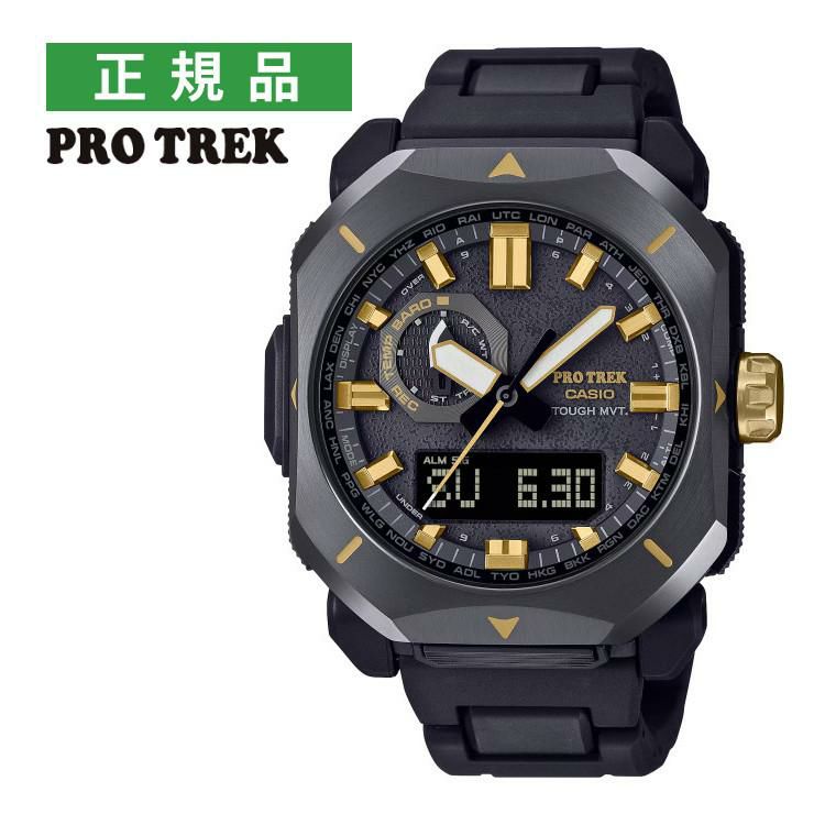 カシオ プロトレック 腕時計 カシオウオッチ50周年記念 ブラック×ゴールド メンズ 国内正規品 PRW-6900ZE-1JR