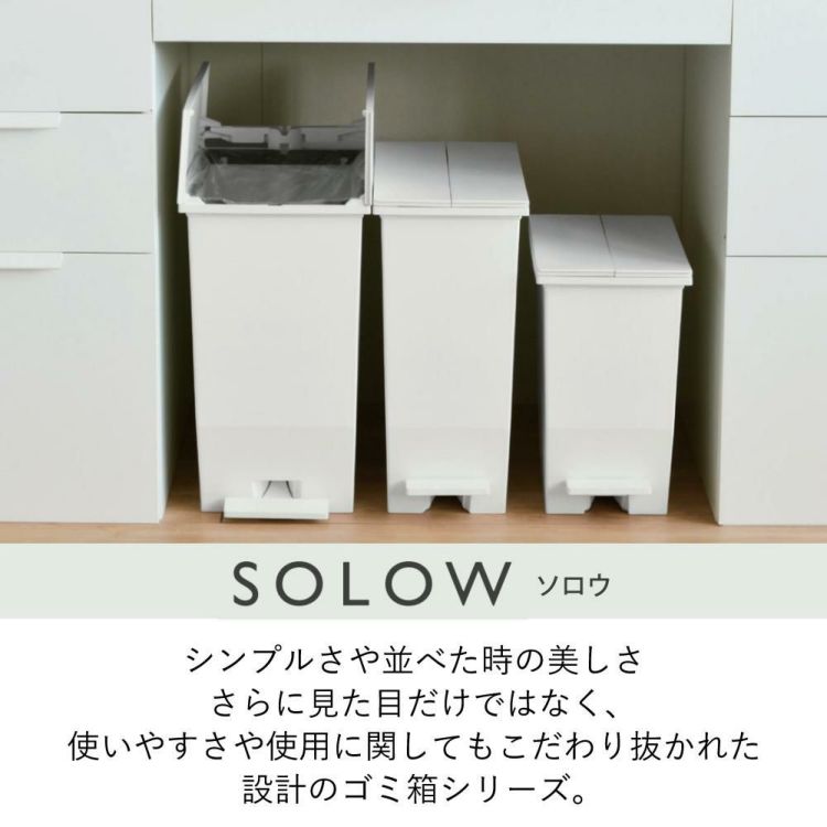 ゴミ箱 リス RISU SOLOW ソロウ ペダルオープンスリム 13L  ホワイト 179764/ブラック 179771  ふた付き ラッピング不可