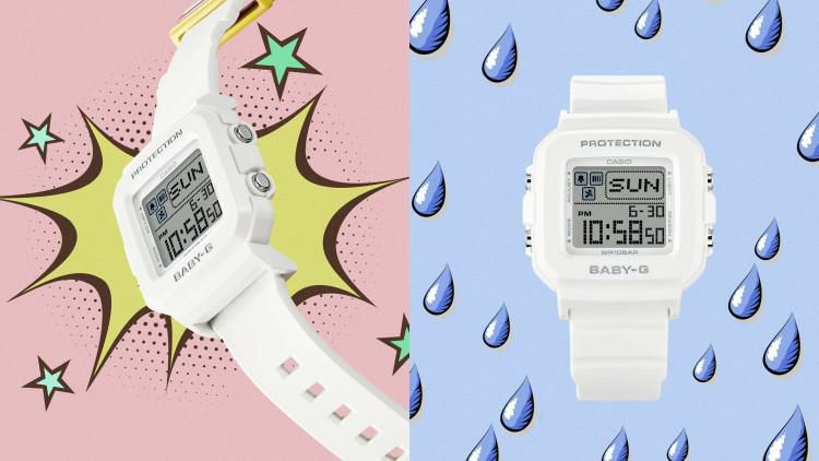 選べる特典付 カシオ ベビージープラス 腕時計 クオーツ デジタル ホワイト レディース 国内正規品 BGD-10L-7JR