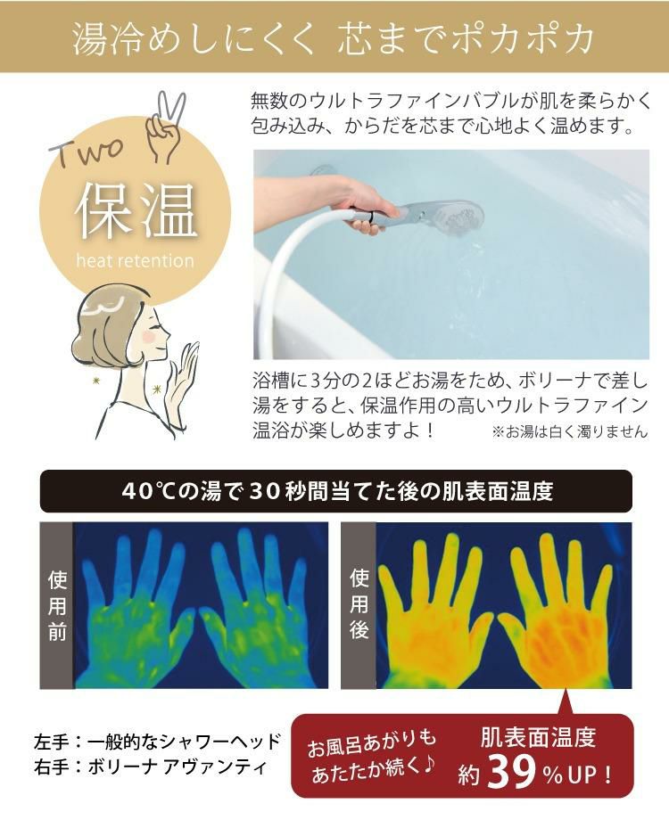 選べる特典付 TKS シャワーヘッド ボリーナ アヴァンティ/アヴァンティアクア 水流切替モデル ファインバブル TK-7300/TK-7330
