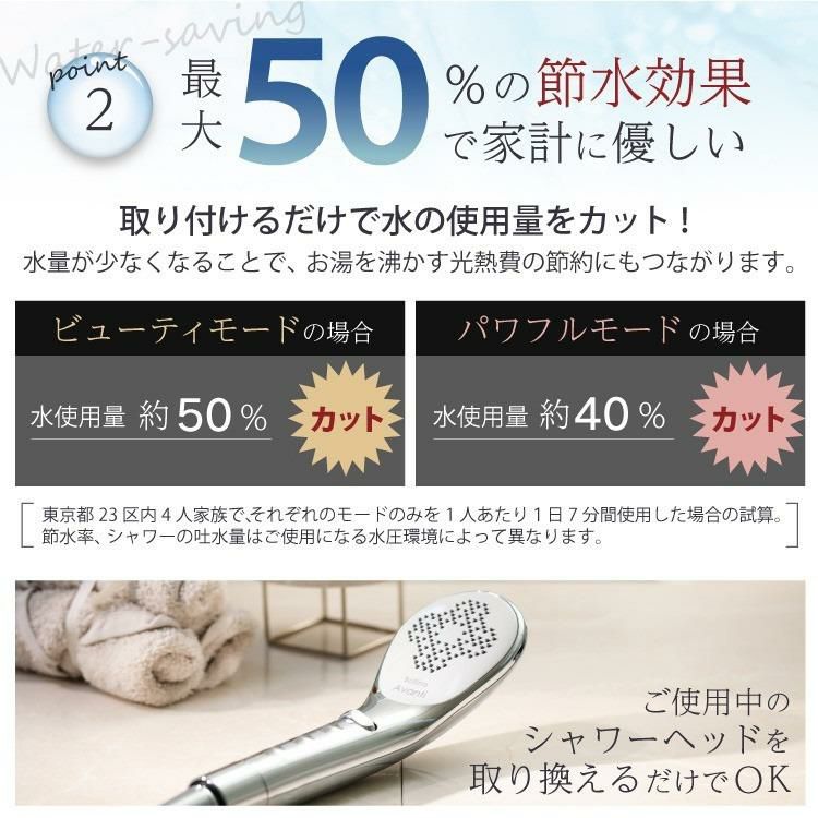 選べる特典付 TKS シャワーヘッド ボリーナ アヴァンティ/アヴァンティアクア 水流切替モデル ファインバブル TK-7300/TK-7330