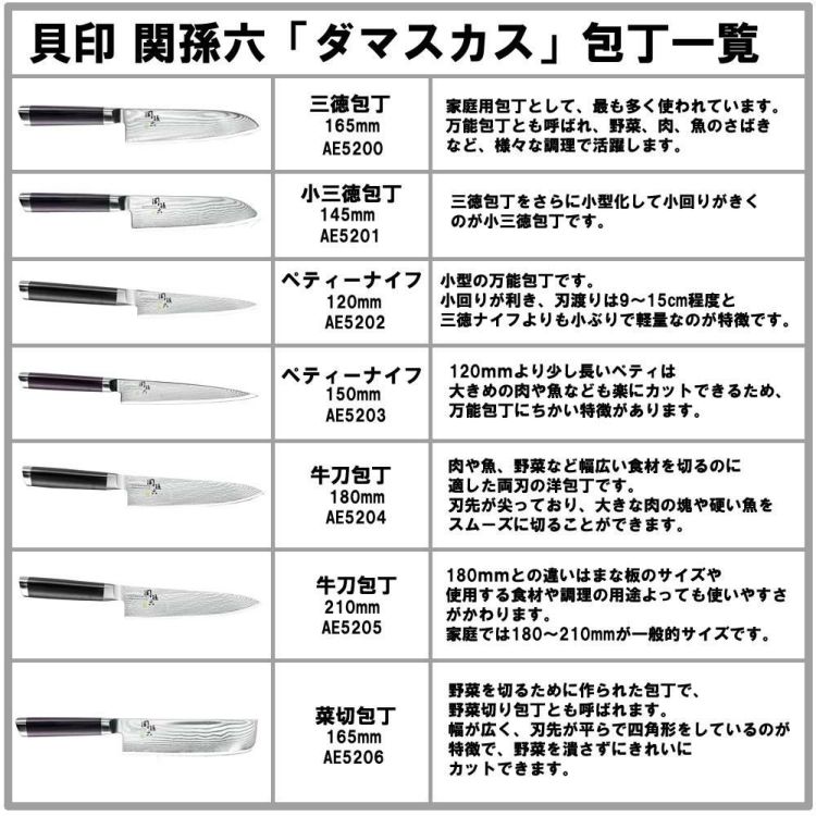 抗菌ふきん付「本格刃付け」仕上げ  貝印 関孫六 ダマスカス 牛刀包丁 210mm  AE5205 牛刀 包丁 ラッピング不可