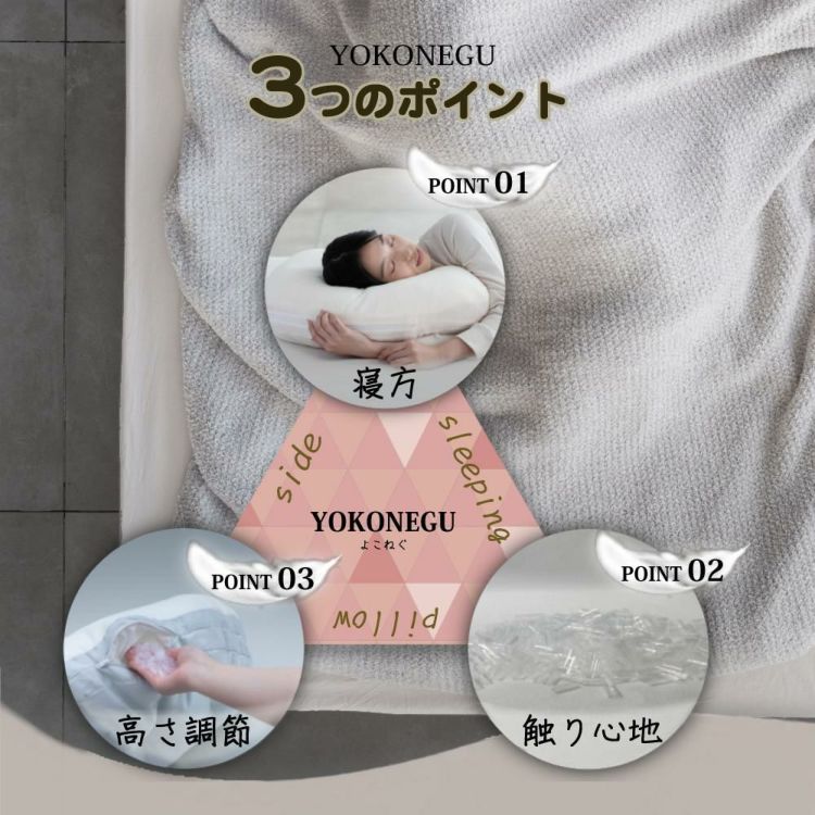 富士ベッド 横向き寝専用枕 YOKONEGU ヨコネグ