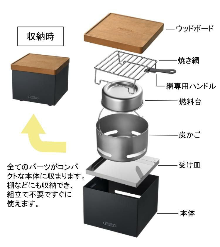 購入特典あり  オークス APELUCA TABLETOP GRILL APS7004 卓上グリル  アウトドア キャンプ グランピング アペルカ コンパクト