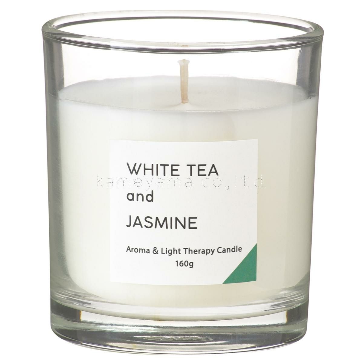 香るキャンドルL カメヤマキャンドル 「ホワイトティー＆ジャスミン」 A4790590 アロマキャンドル フレグランス キャンドルウォーマー対応