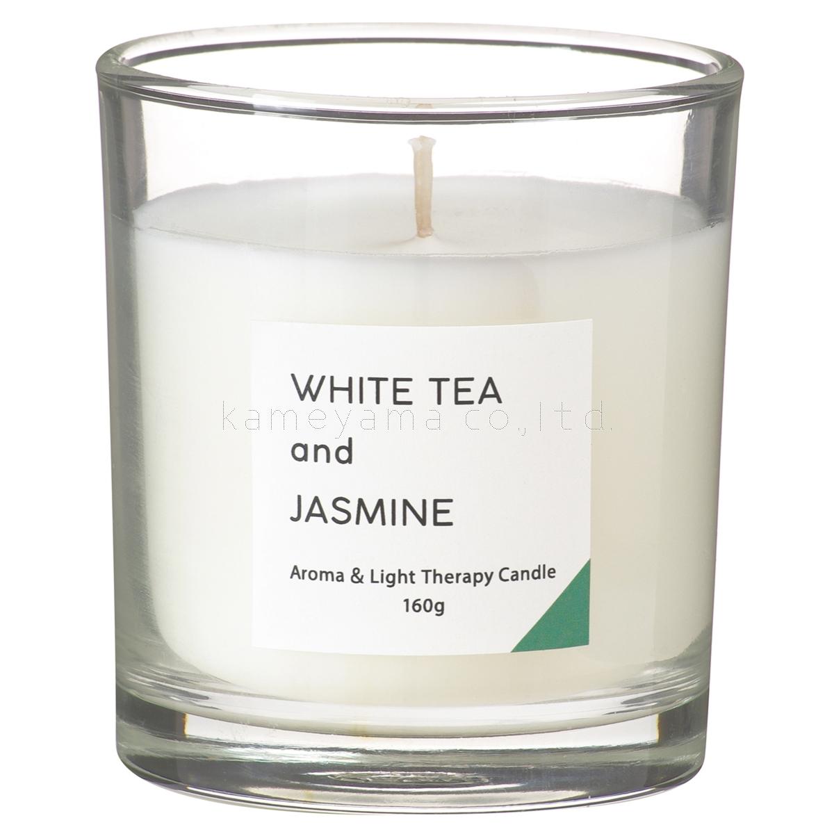 香るキャンドルL カメヤマキャンドル 「ホワイトティー＆ジャスミン」 A4790590 アロマキャンドル フレグランス キャンドルウォーマー対応