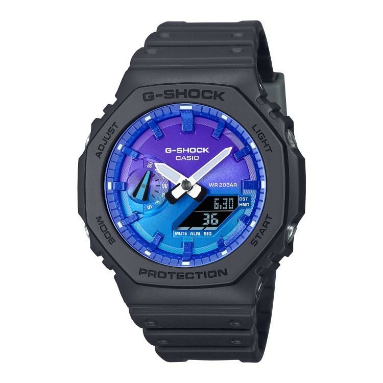 カシオ ジーショック 腕時計 Flame inside クオーツ 樹脂バンド 八角形 メンズ 国内正規品 GA-2100FL-1AJF