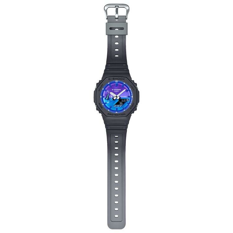 カシオ ジーショック 腕時計 Flame inside クオーツ 樹脂バンド 八角形 メンズ 国内正規品 GA-2100FL-1AJF