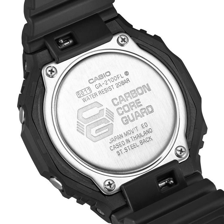 カシオ ジーショック 腕時計 Flame inside クオーツ 樹脂バンド 八角形 メンズ 国内正規品 GA-2100FL-1AJF