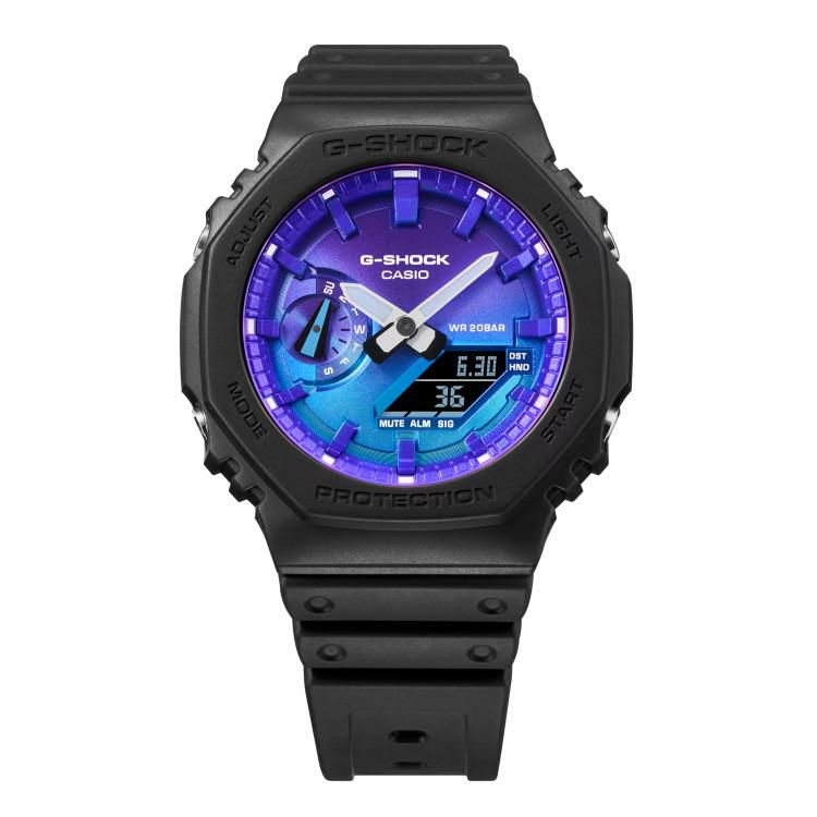 カシオ ジーショック 腕時計 Flame inside クオーツ 樹脂バンド 八角形 メンズ 国内正規品 GA-2100FL-1AJF