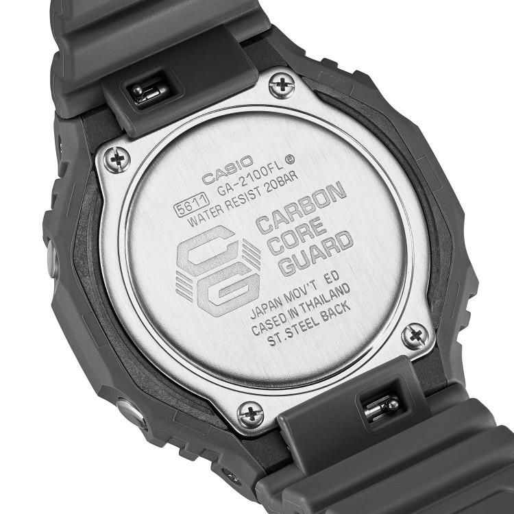カシオ ジーショック 腕時計 Flame inside クオーツ 樹脂バンド 八角形 メンズ 国内正規品 GA-2100FL-8AJF