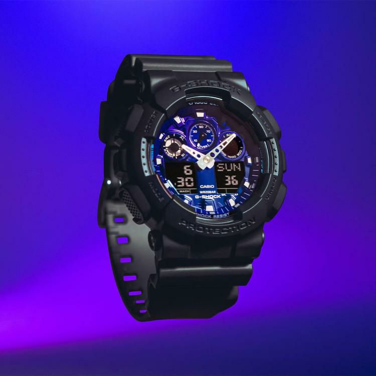カシオ ジーショック 腕時計 Flame inside クオーツ 樹脂バンド メンズ 国内正規品 GA-100FL-1AJF