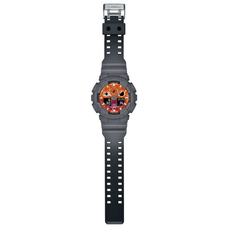 カシオ ジーショック 腕時計 Flame inside クオーツ 樹脂バンド メンズ 国内正規品 GA-100FL-8AJF