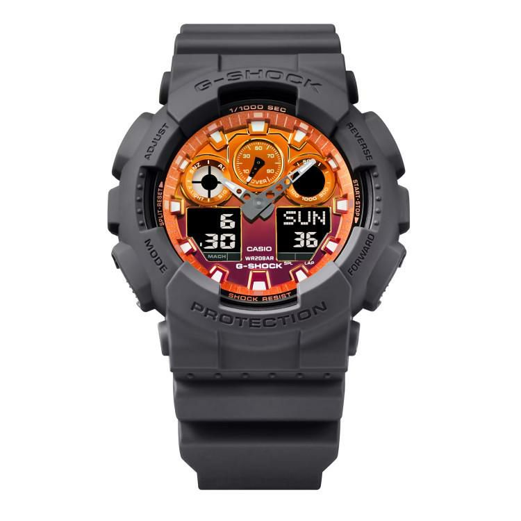 カシオ ジーショック 腕時計 Flame inside クオーツ 樹脂バンド メンズ 国内正規品 GA-100FL-8AJF