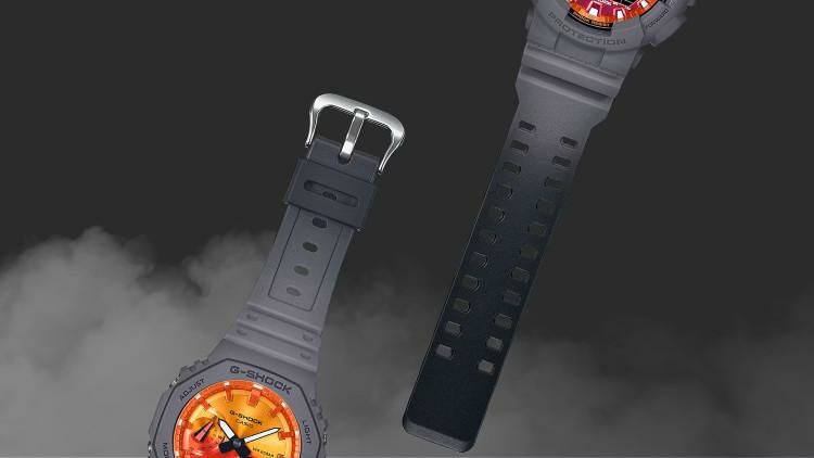 カシオ ジーショック 腕時計 Flame inside クオーツ 樹脂バンド メンズ 国内正規品 GA-100FL-8AJF